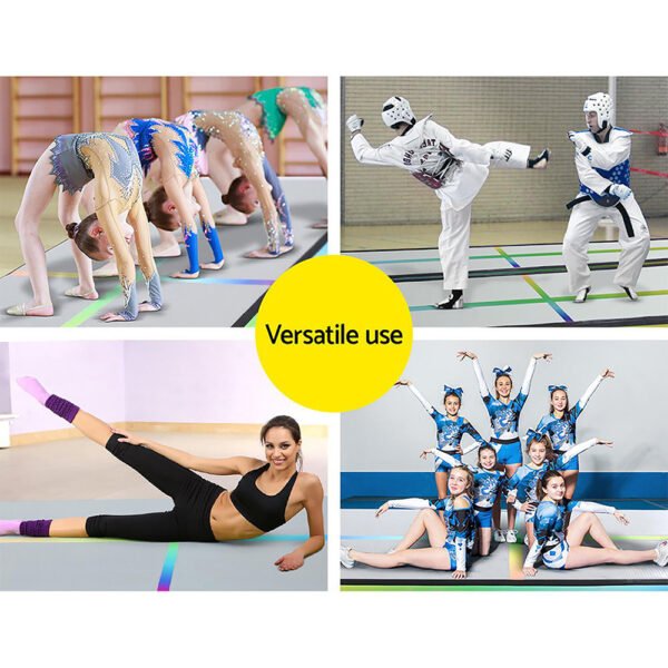 Everfit 5M Air Track Gymnastics Tumbling Exercise Mat W/ Pump Inflatable Colour | Fitness Equipment Store