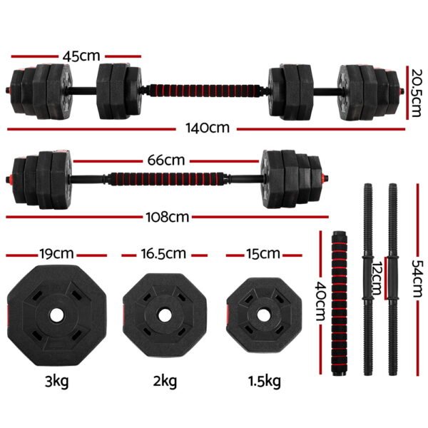 Everfit 40kg Dumbbells Barbell Set Adjustable Dumbbell Weight Lifting | Fitness Equipment Store