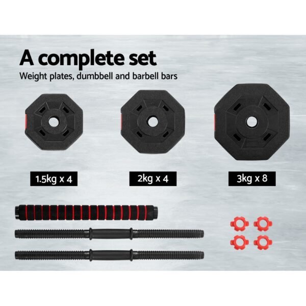 Everfit 40kg Dumbbells Barbell Set Adjustable Dumbbell Weight Lifting | Fitness Equipment Store