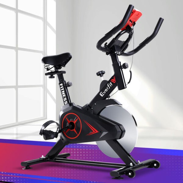 Everfit Spin Bike Exercise Bike Flywheel Cycling Home Gym Fitness Machine | Fitness Equipment Store