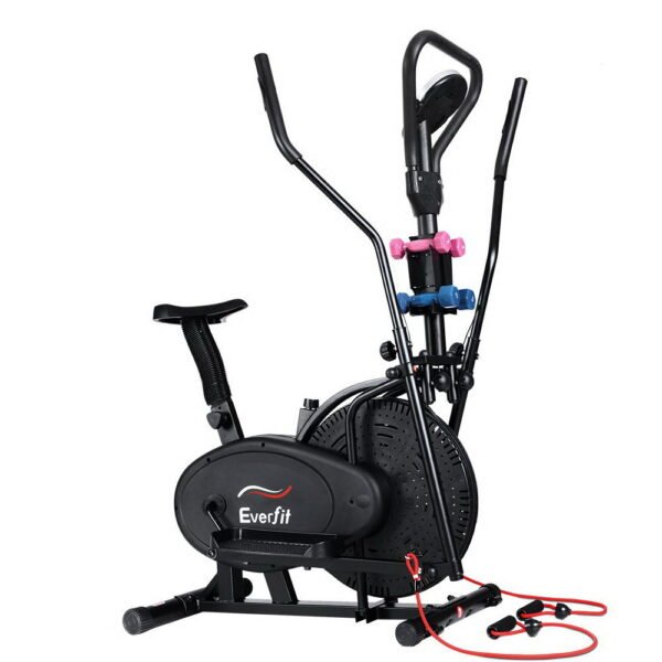 Everfit Exercise Bike 6 in 1 Elliptical Cross Trainer Home Gym Indoor Cardio | Fitness Equipment Store