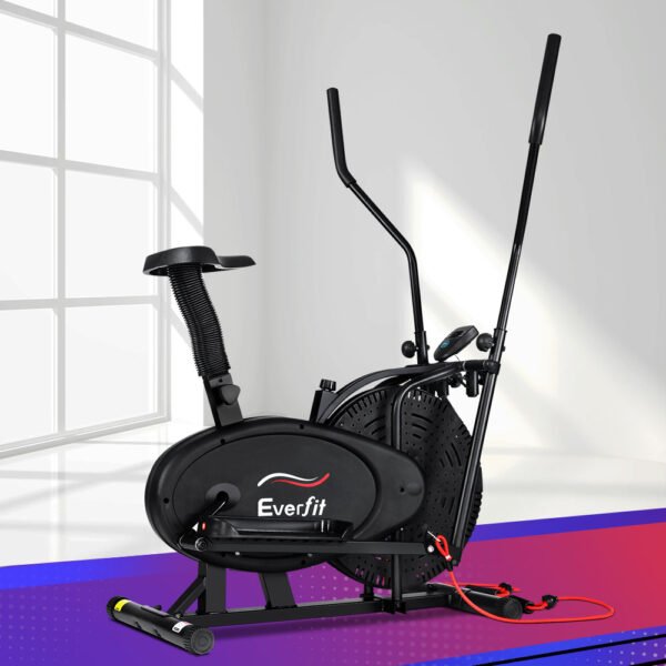 Everfit Exercise Bike 4 in 1 Elliptical Cross Trainer Home Gym Indoor Cardio | Fitness Equipment Store