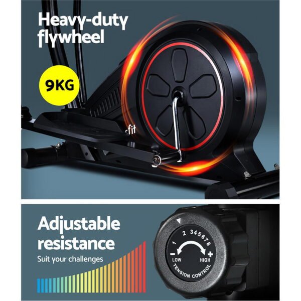 Everfit Exercise Bike Elliptical Cross Trainer Home Gym Fitness Machine LCD | Fitness Equipment Store