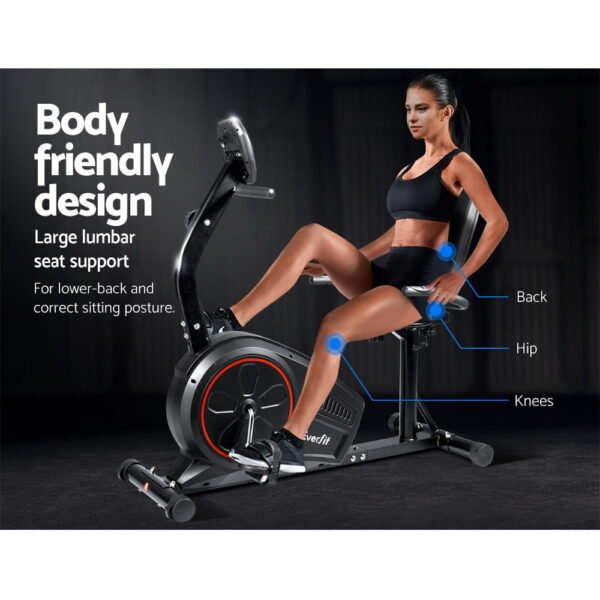 Everfit Exercise Bike Magnetic Recumbent Indoor Cycling Home Gym Cardio 8 Level | Fitness Equipment Store