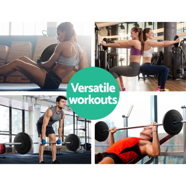 Everfit Weight Plates Standard 2X 5kg Barbell Plate Weight Lifting | Fitness Equipment Store