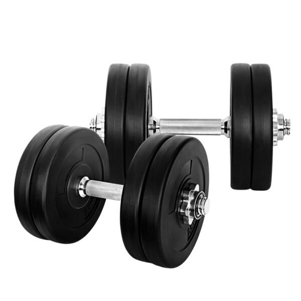 Everfit 25kg Dumbbell Set Weight Plates Dumbbells Lifting Bench | Fitness Equipment Store