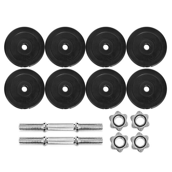 Everfit 25kg Dumbbell Set Weight Plates Dumbbells Lifting Bench | Fitness Equipment Store