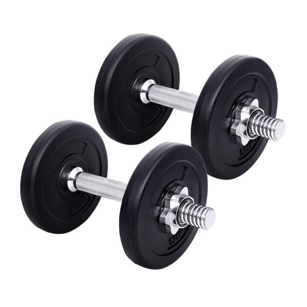 Everfit 10kg Dumbbell Set Weight Plates Dumbbells Lifting Bench | Fitness Equipment Store