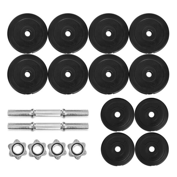 Everfit 30kg Dumbbell Set Weight Plates Dumbbells Lifting Bench | Fitness Equipment Store