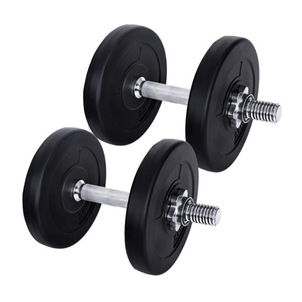 Everfit 15kg Dumbbell Set Weight Plates Dumbbells Lifting Bench | Fitness Equipment Store