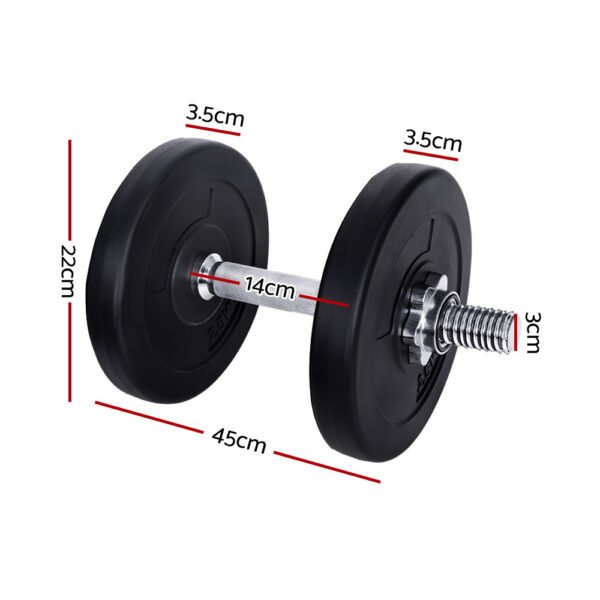 Everfit 15kg Dumbbell Set Weight Plates Dumbbells Lifting Bench | Fitness Equipment Store