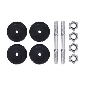 Everfit 15kg Dumbbell Set Weight Plates Dumbbells Lifting Bench | Fitness Equipment Store