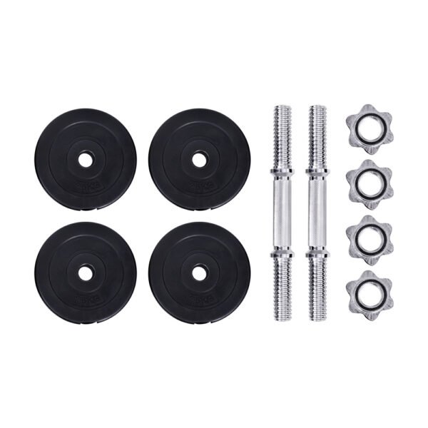Everfit 15kg Dumbbell Set Weight Plates Dumbbells Lifting Bench | Fitness Equipment Store