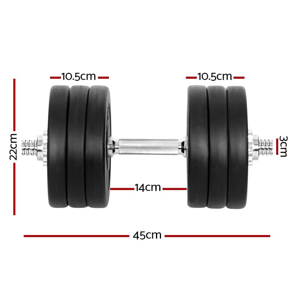 Everfit 35kg Dumbbell Set Weight Plates Dumbbells Lifting Bench 2 Everfit 35kg Dumbbell Set Weight Plates Dumbbells Lifting Bench - Image 2