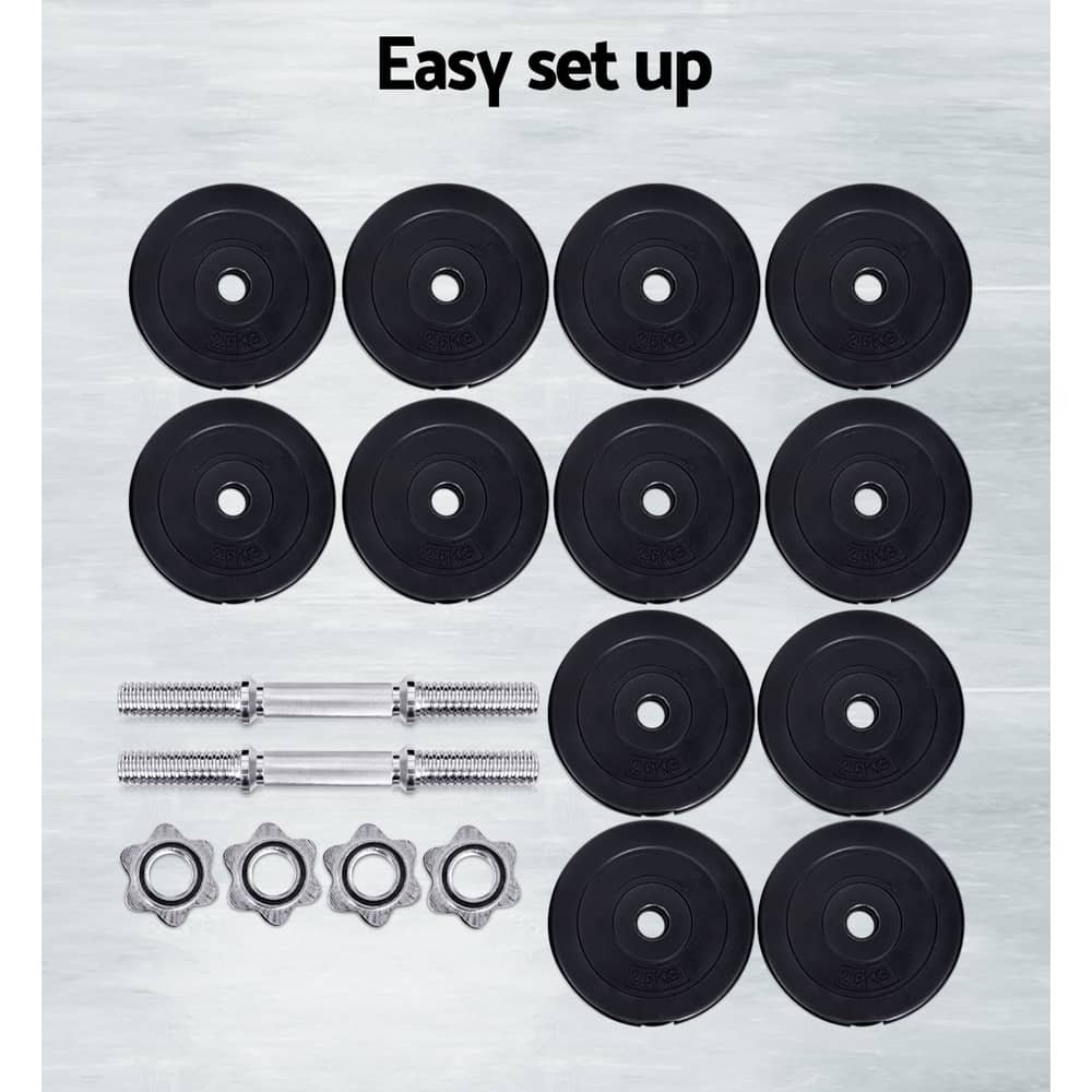 Everfit 35kg Dumbbell Set Weight Plates Dumbbells Lifting Bench 6 Everfit 35kg Dumbbell Set Weight Plates Dumbbells Lifting Bench - Image 6