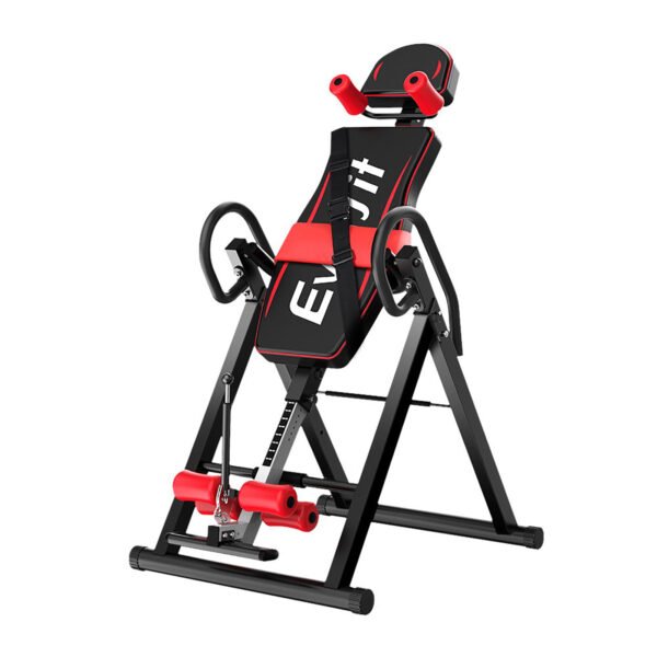 Everfit Inversion Table Gravity Exercise Inverter Back Stretcher Home Gym Black | Fitness Equipment Store
