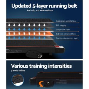 Everfit Treadmill Electric Home Gym Fitness Exercise Machine Incline 400mm | Fitness Equipment Store