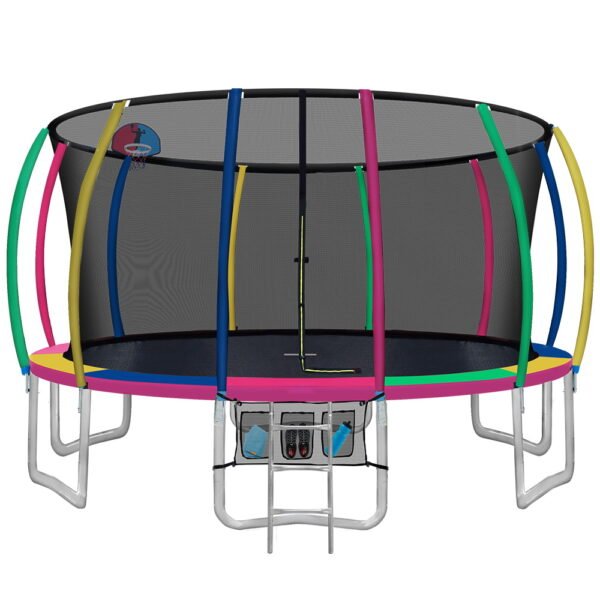 Everfit 16FT Trampoline for Kids w/ Ladder Enclosure Safety Net Rebounder Colors | Fitness Equipment Store