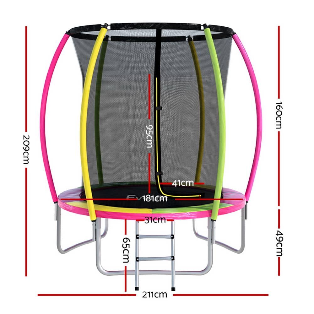 Everfit 6ft Kids Round Trampoline Rebounder 2 Everfit 6ft Kids Round Trampoline Rebounder - Image 2