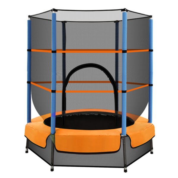Everfit 4.5FT Trampoline for Kids Trampoline w/ Enclosure Safety Net Rebounder Gift Orange | Fitness Equipment Store