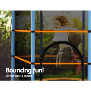 Everfit 4.5FT Trampoline for Kids Trampoline w/ Enclosure Safety Net Rebounder Gift Orange | Fitness Equipment Store
