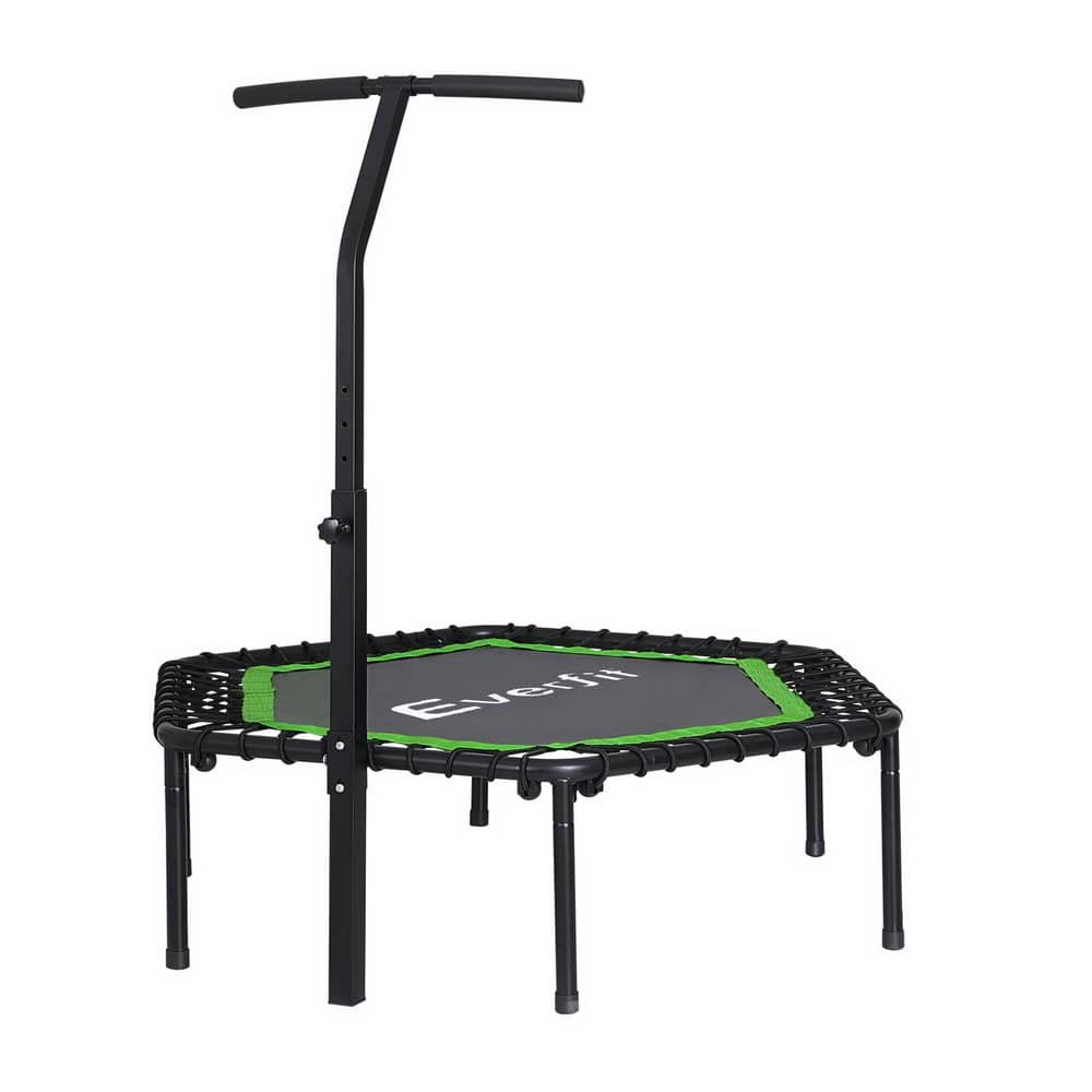 Everfit 48inch Hexagon Fitness Trampoline Rebounder Adjustable Handrail Green 3 Everfit 48inch Hexagon Fitness Trampoline Rebounder Adjustable Handrail Green - Image 3