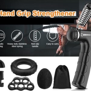 5 Pack Adjustable Resistance Hand Gripper Exerciser Workout Kit | Fitness Equipment Store