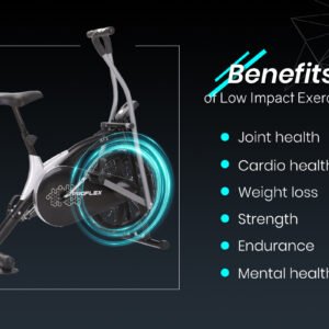 PROFLEX Air Bike Fan Resistance Exercise Fitness Home Gym Bicycle Black Pulse | Fitness Equipment Store