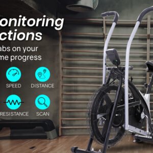PROFLEX Air Bike Fan Resistance Exercise Fitness Home Gym Bicycle Black Pulse | Fitness Equipment Store