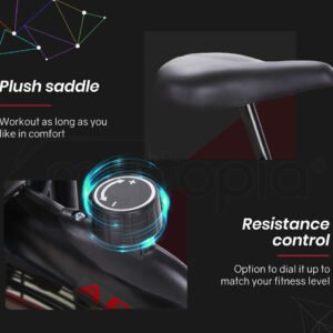 PROFLEX Air Bike Fan Resistance Exercise Fitness Bicycle Home Gym Black Pulse | Fitness Equipment Store