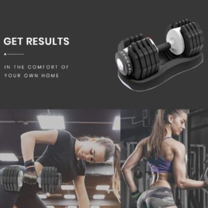 ATIVAFIT 2x 25kg Adjustable Dumbbell Set Weights Dumbbells Home Fitness Stand | Fitness Equipment Store