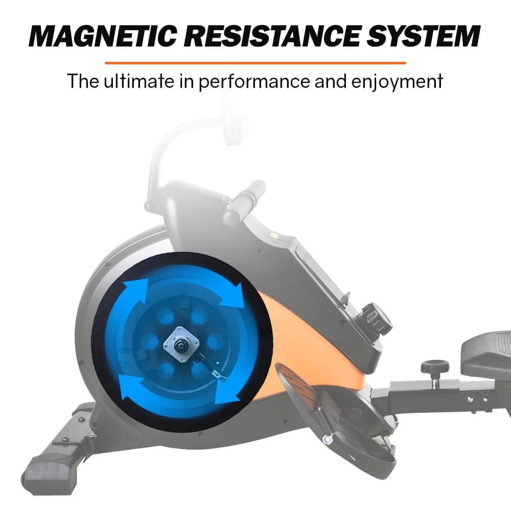 PROFLEX Rowing Machine Magnetic Resistance 16 Levels Fitness Home Gym with LCD 3 PROFLEX Rowing Machine Magnetic Resistance 16 Levels Fitness Home Gym with LCD - Image 3