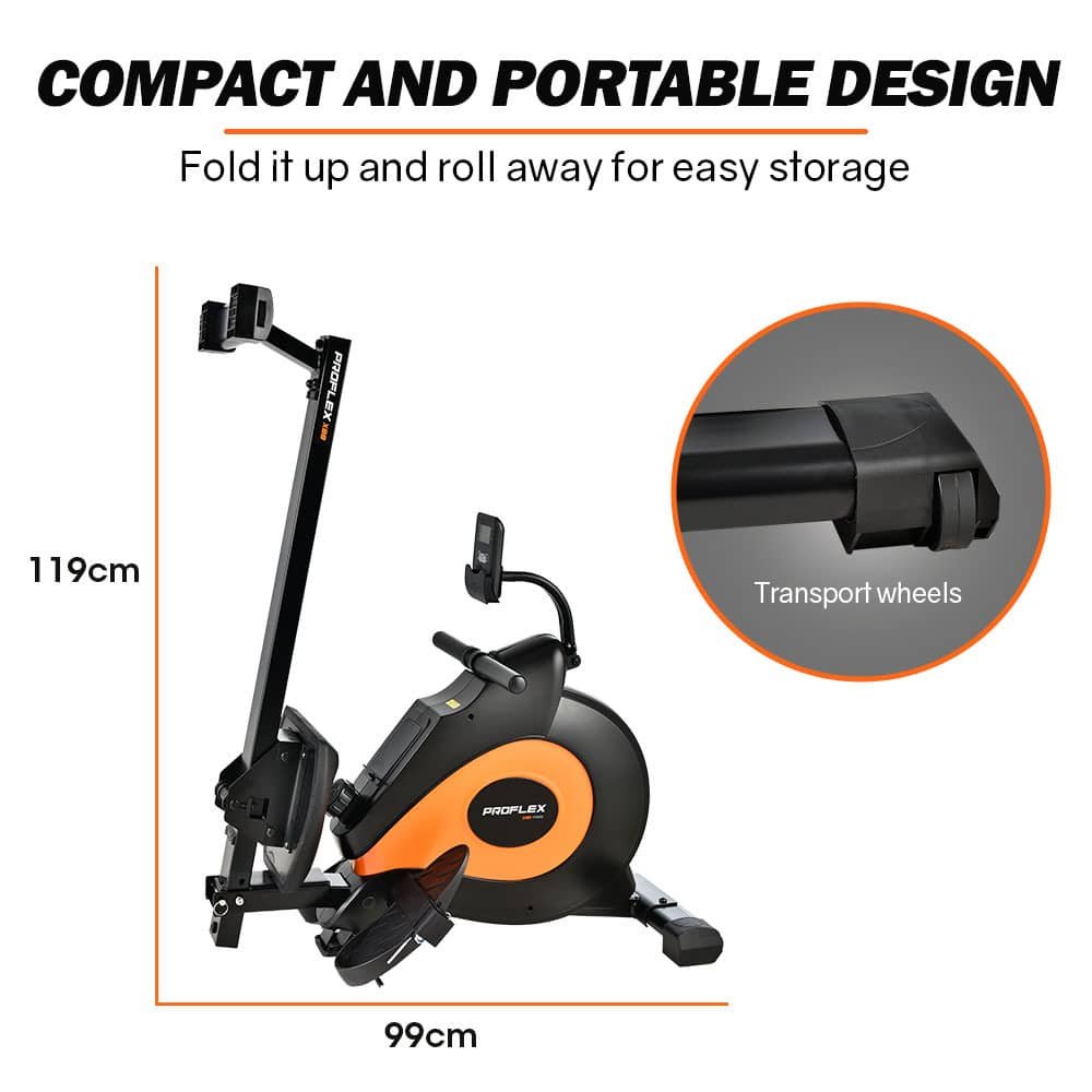 PROFLEX Rowing Machine Magnetic Resistance 16 Levels Fitness Home Gym with LCD 5 PROFLEX Rowing Machine Magnetic Resistance 16 Levels Fitness Home Gym with LCD - Image 5