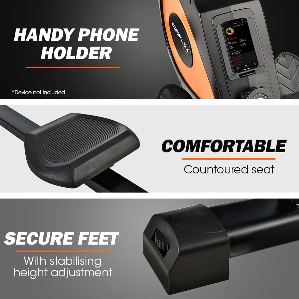 PROFLEX Rowing Machine Magnetic Resistance 16 Levels Fitness Home Gym with LCD 9 PROFLEX Rowing Machine Magnetic Resistance 16 Levels Fitness Home Gym with LCD - Image 9