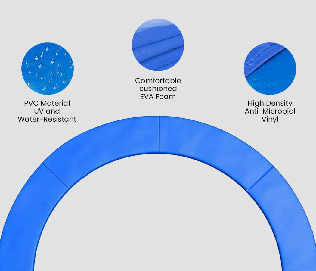 UP-SHOT 12ft Trampoline Safety Pad Blue Padding Replacement Round Spring Cover 2 UP-SHOT 12ft Trampoline Safety Pad Blue Padding Replacement Round Spring Cover - Image 2