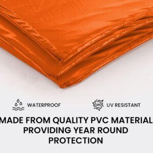 UP-SHOT 8ft Trampoline Safety Pad Orange Padding Replacement Round Spring Cover | Fitness Equipment Store