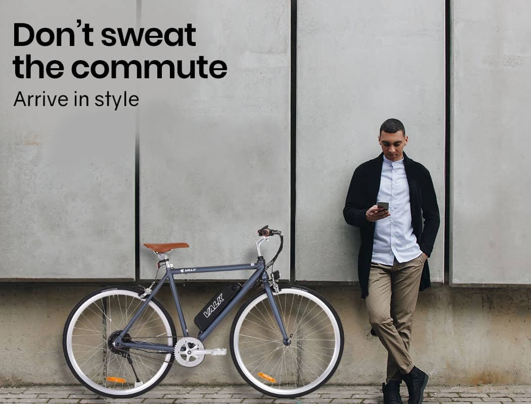 VALK Electric Bike Commuter Bicycle e-bike Lithium Battery eBike Fixed Powered 9 VALK Electric Bike Commuter Bicycle e-bike Lithium Battery eBike Fixed Powered - Image 9