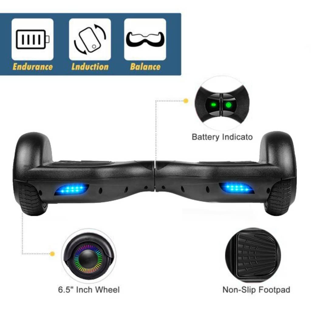 Funado Smart-S RG1 Hoverboard Black 5 Funado Smart-S RG1 Hoverboard Black - Image 5