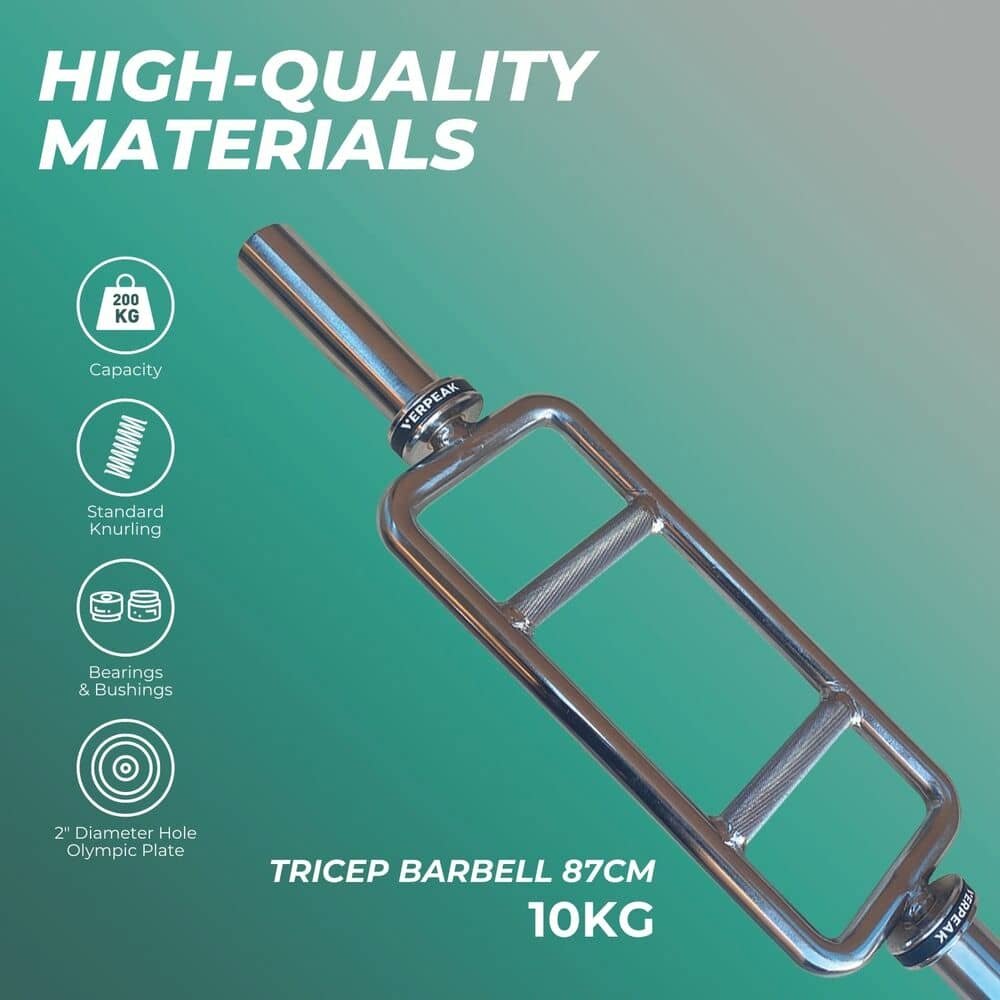 Verpeak Olympic Tricep Barbell 3 Verpeak Olympic Tricep Barbell - Image 3