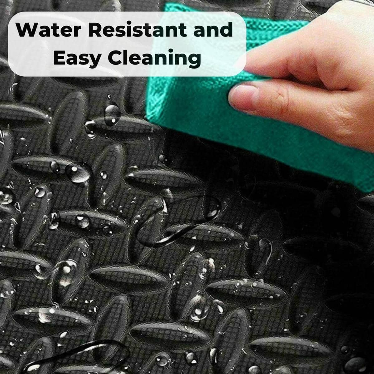 Verpeak Puzzle Gym Mat EVA Interlocking Foam Tiles with Border (Black) 5 Verpeak Puzzle Gym Mat EVA Interlocking Foam Tiles with Border (Black) - Image 5