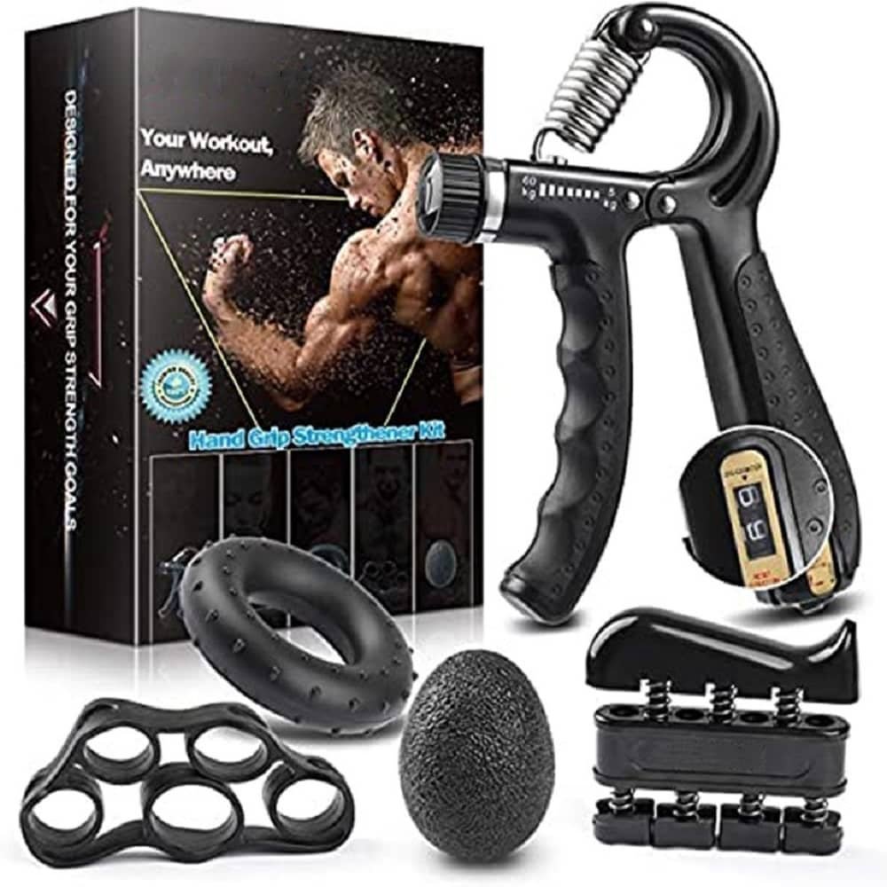 VERPEAK 5 in 1 Hand Grips, Adjustable Hand Grip Strengthener Kit with Carry Bag 2 VERPEAK 5 in 1 Hand Grips, Adjustable Hand Grip Strengthener Kit with Carry Bag - Image 2