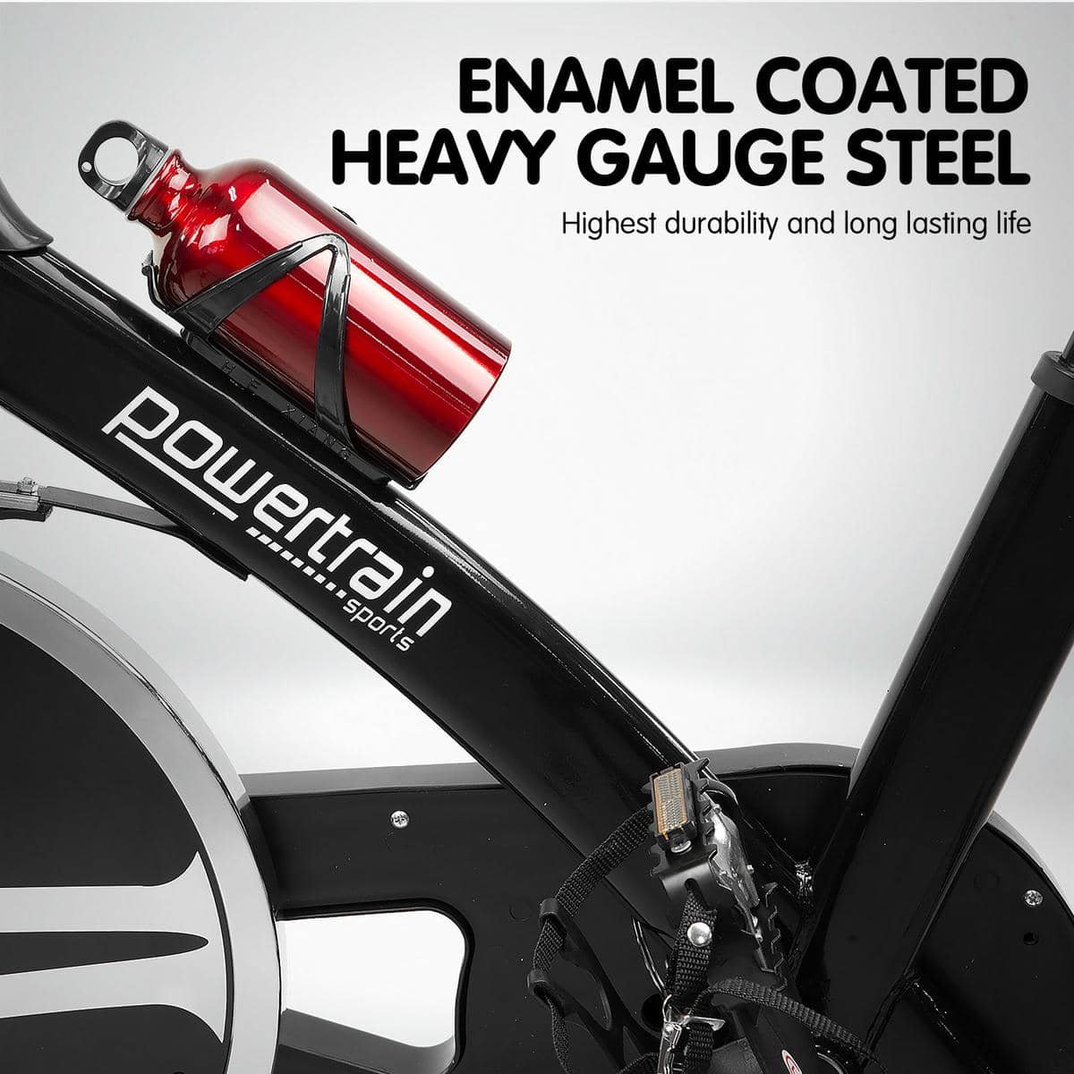 Powertrain Home Gym Flywheel Exercise Spin Bike - Black 2 Powertrain Home Gym Flywheel Exercise Spin Bike - Black - Image 2