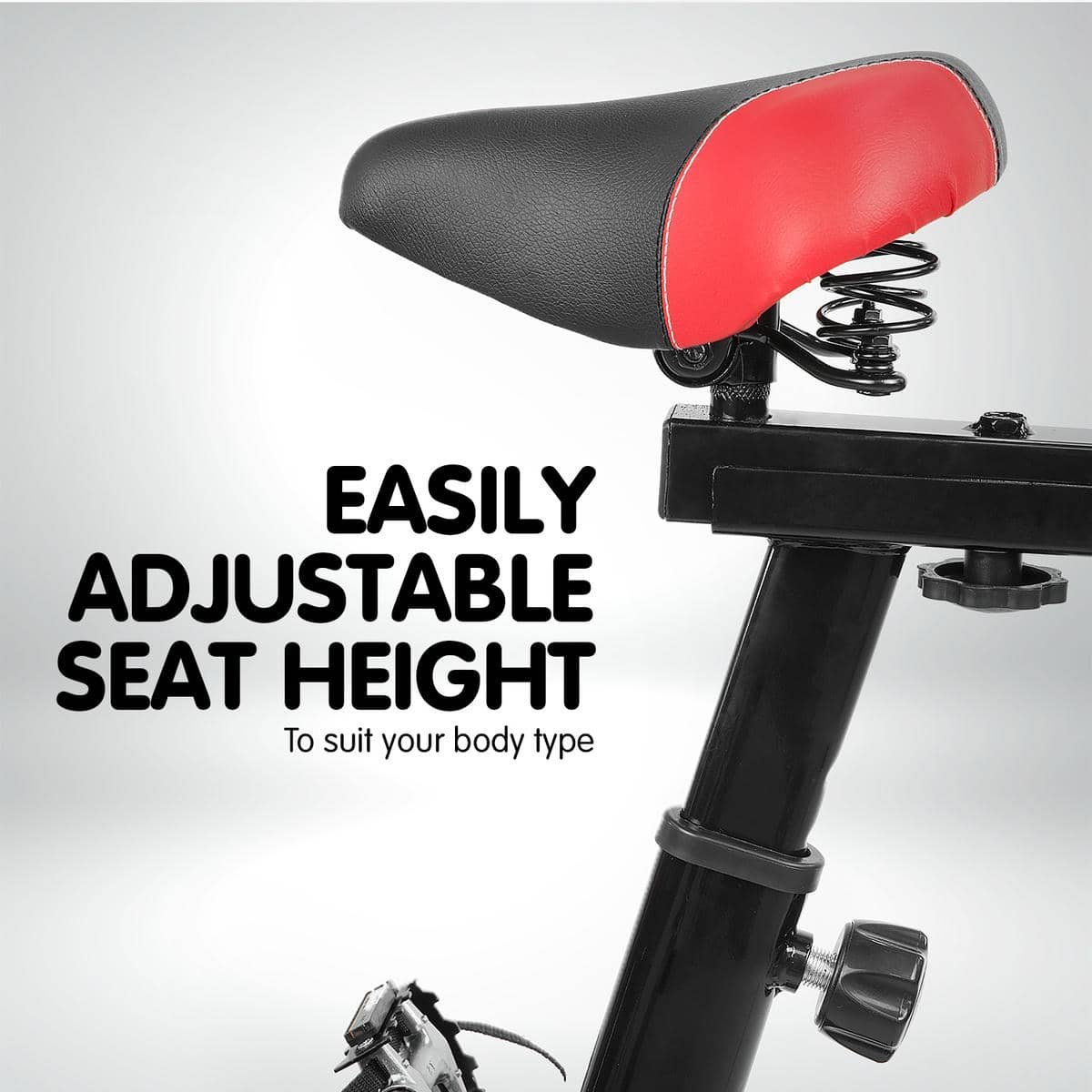 Powertrain Home Gym Flywheel Exercise Spin Bike - Black 7 Powertrain Home Gym Flywheel Exercise Spin Bike - Black - Image 7