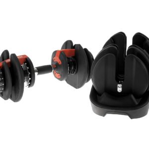 Powertrain 2x 24kg Adjustable Dumbbells with Stand | Fitness Equipment Store