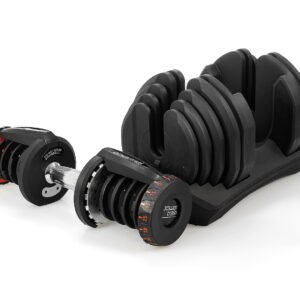 Powertrain 2x 40kg Powertrain Adjustable Dumbbells with Stand | Fitness Equipment Store