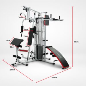 Powertrain Sports Multistation Powertrain Home Gym With Weights And Bench-175lbs | Fitness Equipment Store