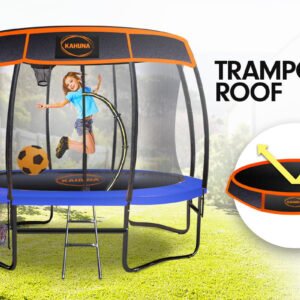 Kahuna 16ft Trampoline Free Ladder Spring Mat Net Safety Pad Cover Round Enclosure - Blue | Fitness Equipment Store