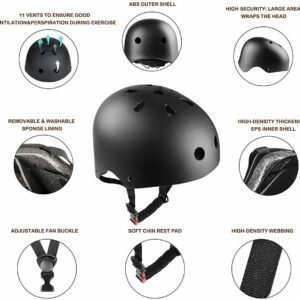 Scooter Protective Gear with Knee Elbow Pads Wrist Guards Helmet for Kids/Teens/Adult Medium | Fitness Equipment Store