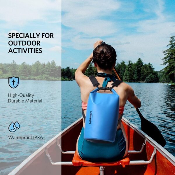 UGREEN Floating Waterproof Dry Bag for Cycling/Biking/Swimming/Rafting/Water Sport - Blue | Fitness Equipment Store