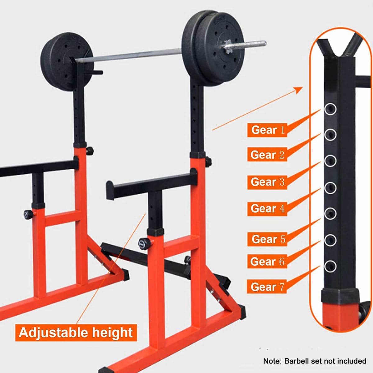 Squat Rack Barbell Rack Dip Station Home Fitness GYM Bench Press Bar Weight Lifting Strength Training 2 Squat Rack Barbell Rack Dip Station Home Fitness GYM Bench Press Bar Weight Lifting Strength Training - Image 2